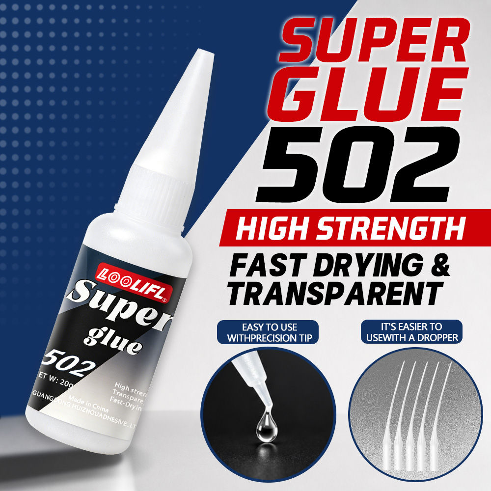 Marine Aquarium Glue - Loolifl-502-20Ml Sofortiger Transparenter Cyanacrylat-Klebstoff mit Mittlerer