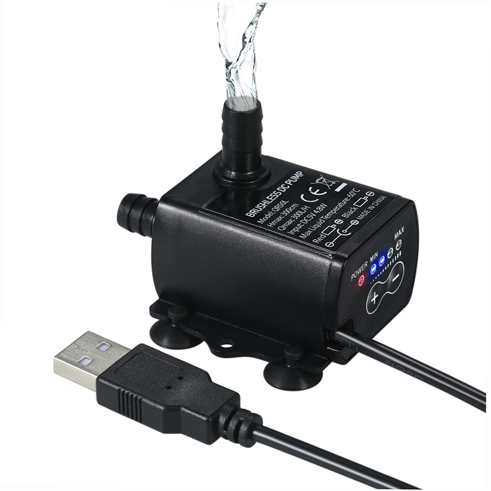 Marine Aquarium Return Pump - Ultra-leiser Mini-USB DC5V 4,8 W 300