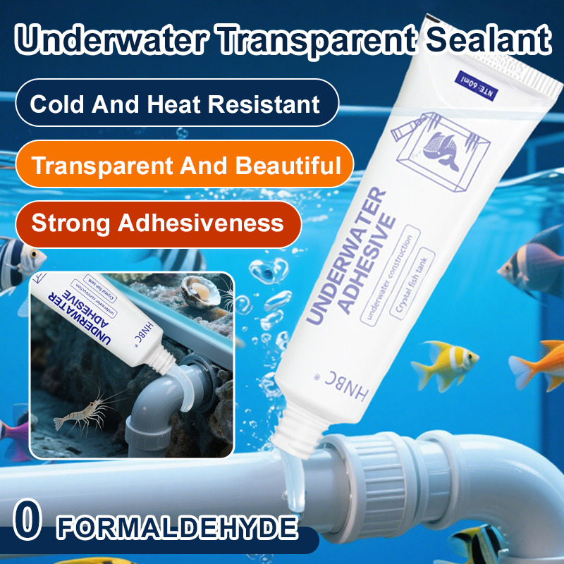 Marine Aquarium Glue - 60 g wasserdichter Dichtstoff, transparent/weiß, wasserfester