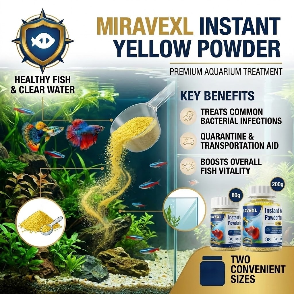 Marine Aquarium Bacteria - MIRAVEXL Instant Gelbes Pulver für Zierfische,
