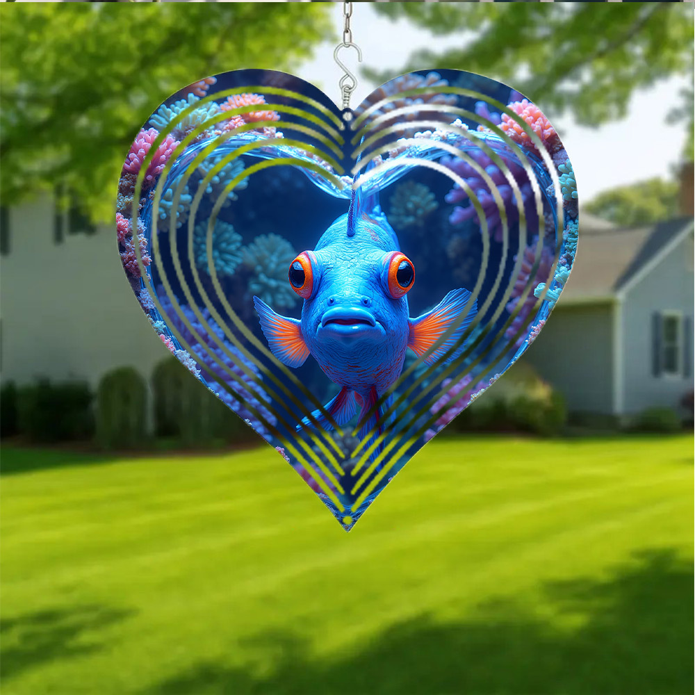 Aquarium Blue Marine - 2D Flaches, 1-teiliges Bohemian Blue Mandarin